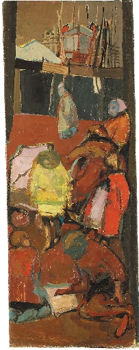 Artwork by Joan Kathleen Hardy Eardley, Shipbuilders' Street, Made of oil on canvas