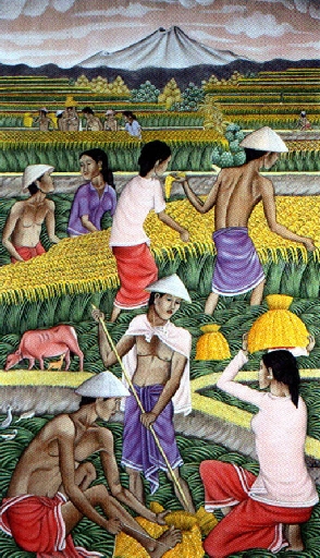 The rice harvest by Dewa Putu Bedil
