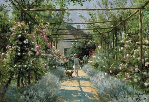 The scented path by Peder Mork Monsted, 1934