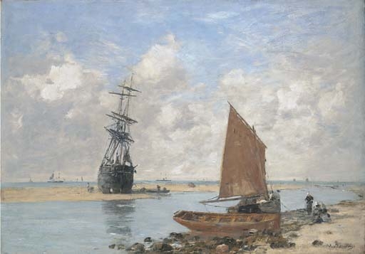 Eugène Louis Boudin | LAVEUSES AU BORD DE LA TOUQUES (1878