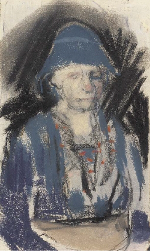 Portrait of an old lady by Joan Kathleen Hardy Eardley