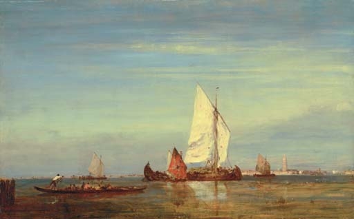 La pêche au large de Burano by Félix Ziem