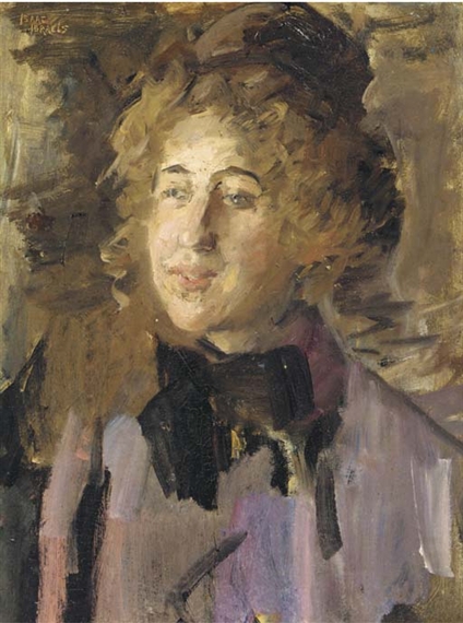 Dame in violet: a lady in violet by Isaac Israëls