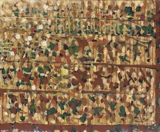 Les feuilles mortes (Composition 275) by Roger Bissière, 1955