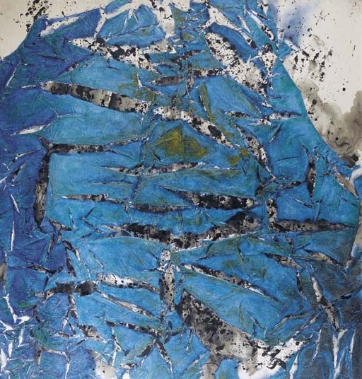 Artwork by Simon Hantaï, Mariale M.C.5, Made of oil on canvas