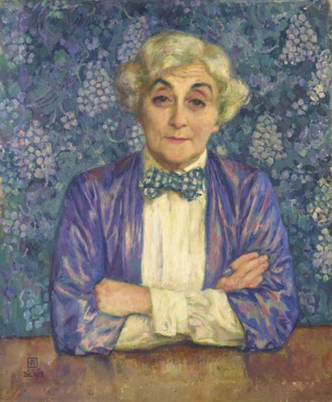 Maria van Rysselberghe node checkered by Théo van Rysselberghe, December 1918