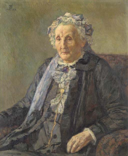 Artwork by Théo van Rysselberghe, Portrait of Madame Monnom, Made of oil on canvas