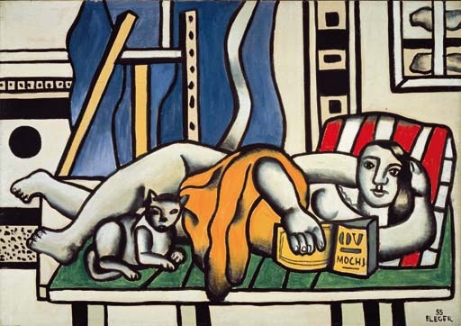 Fernand Léger | La Joie de vivre sur fond rouge (1953) | MutualArt