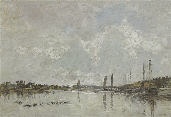 EUGENE BOUDIN、Paturage Eugène Louis Boudin | Environs d'Honfleur, paturage (1854
