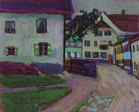 Dorfstrasse im Murnau by Gabriele Münter, 1908