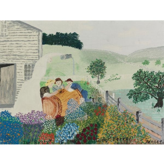 THE SPIRIT OF THE CIDER BARREL by Grandma Moses