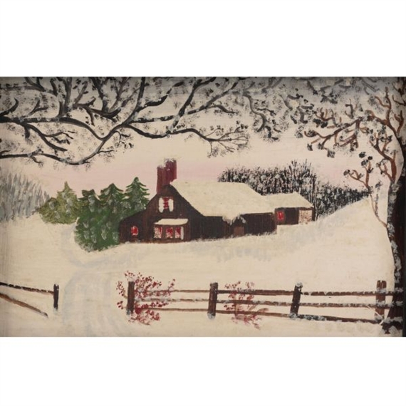 HOUSE IN A SNOWY LANDSCAPE