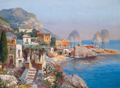 Scene from Capri by Gottfried Arnegger