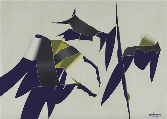 Rift (from the Ribbons series) by Burhan Doğançay, 1977