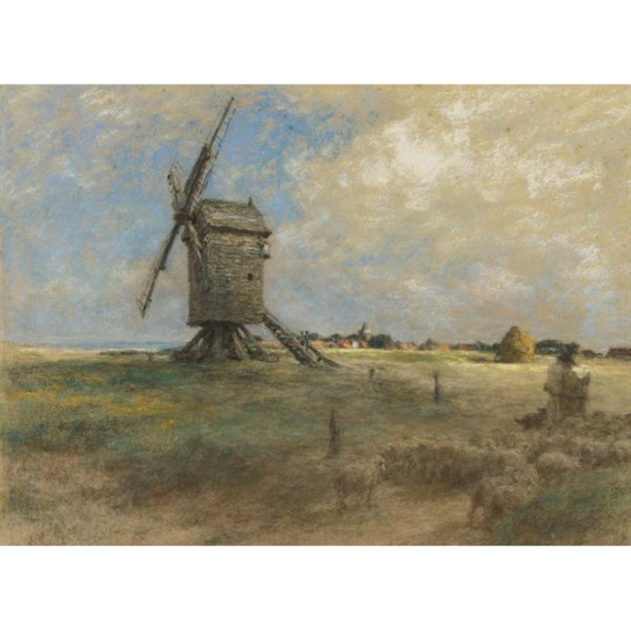 LE VIEUX MOULIN DE TARDINGHAN by Léon-Augustin L'Hermitte