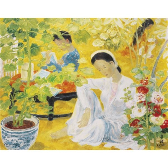 LA LECTURE (READING) by Lê Phổ, circa 1970