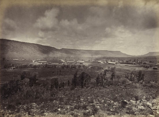 Distant View of Camp Apache, Arizona by Timothy H. O'Sullivan, 1872-1873