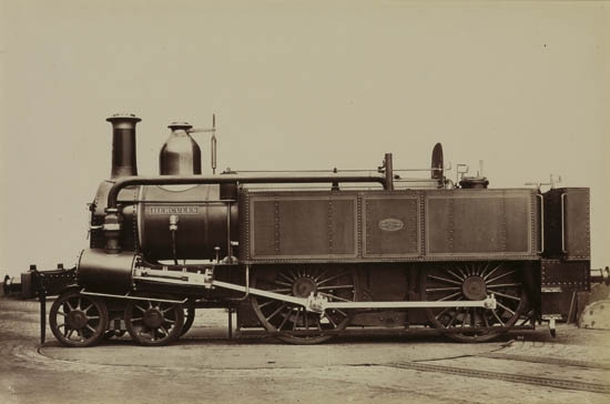 "Hercules" train engine, from the Metropolitan Railway by James Mudd, 1864