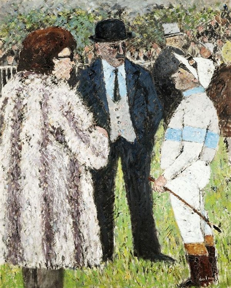 Au pesage by Rene Galant