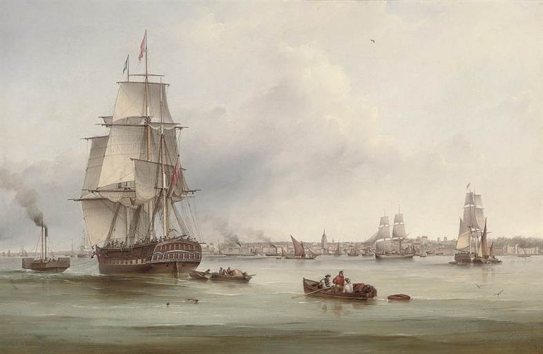 Samuel Walters | The American merchantman Euphrasia in three positions ...