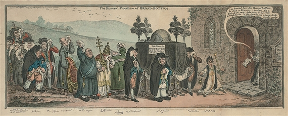 The Funeral-Procession of Broad-Bottom by James Gillray, 1807
