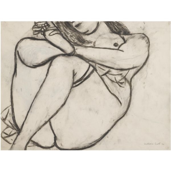 Artwork by William Scott, Nude, Made of charcoal