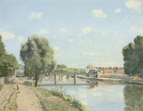Camille Pissarro、L'ETANG DE MONTFOUCAULT The Pond at Montfoucault; L'Etang De Montfoucault, 1874