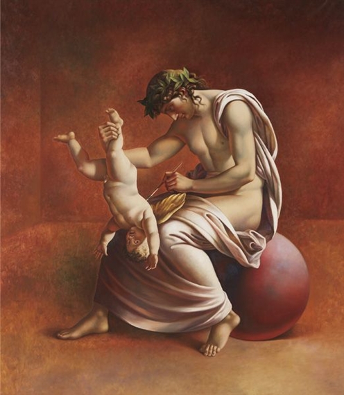 Il pittore mancino (The left handed painter) by Carlo Maria Mariani, 1982