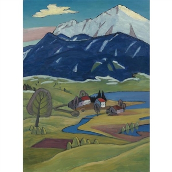 LANDSCHAFT MIT EINOEDHOF (LANDSCAPE WITH FARMHOUSE) - Gabriele Münter