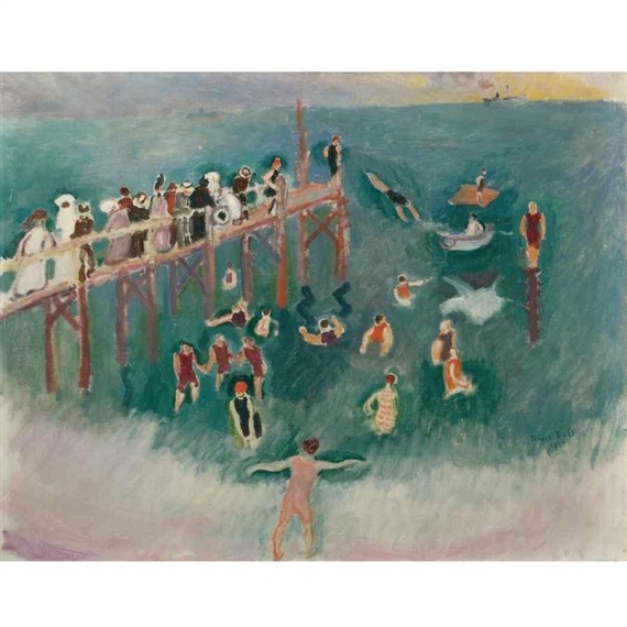 LA BAIGNADE by Raoul Dufy, Painted in 1906.