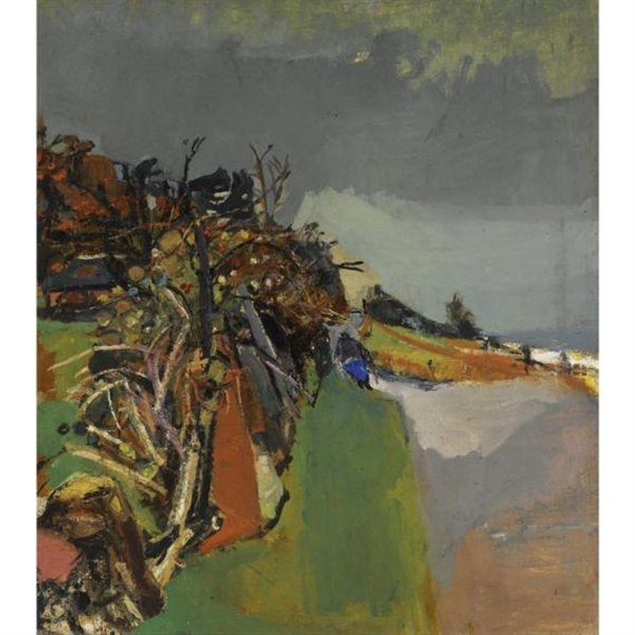 THE SHORE, CORRIE, ARRAN (RECTO); FIGURE RESTING IN A FIELD (VERSO) by Joan Kathleen Hardy Eardley