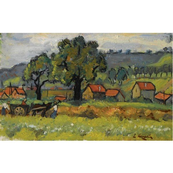 FRENCH FIELD WORKERS by George Leslie Hunter