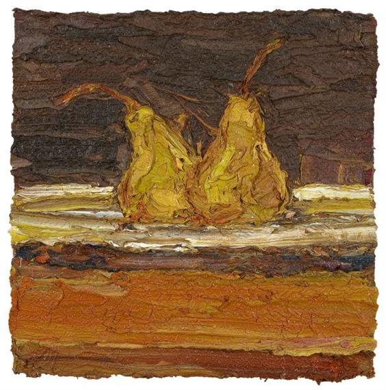 TWO PEARS ON A PLATE by Nicholas Harding, 1997