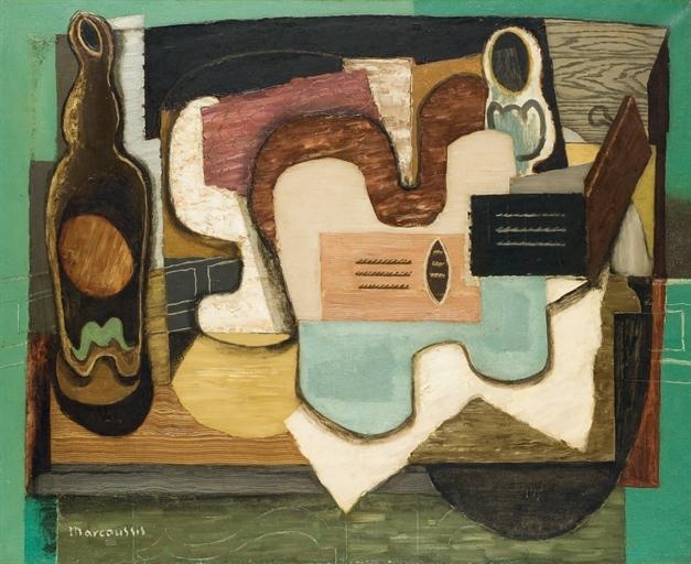 Artwork by Louis Marcoussis, La Cithare, Made of oil and sand on canvas