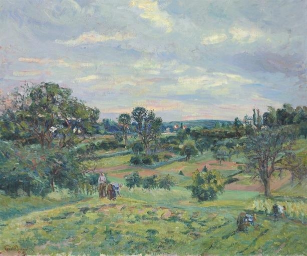 Artwork by Armand Guillaumin, Environs d'Auvers, Made of oil on canvas