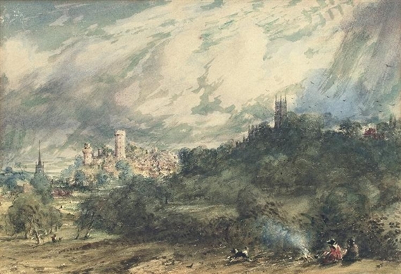 Warwick Castle from the Kenilworth Road, Warwickshire by John Constable