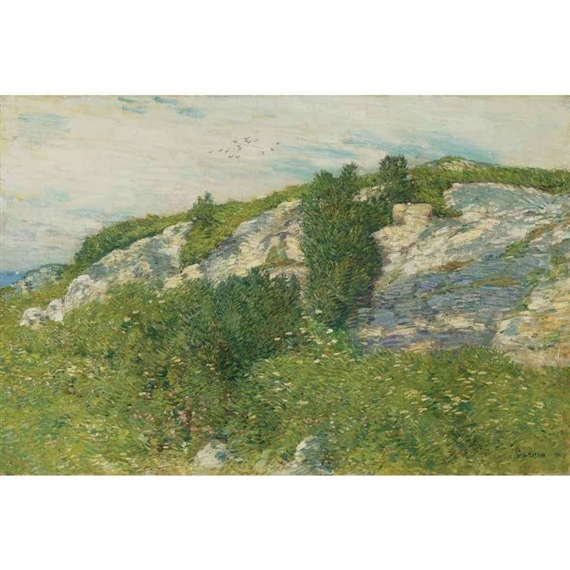 LEDGES AND BAY, APPLEDORE by Childe Hassam, 1906