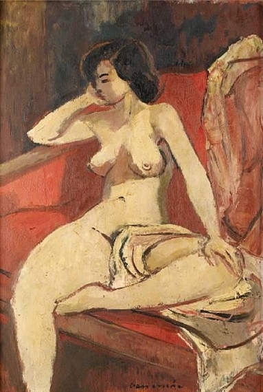 Essche Maurice Seated Female Nude Mutualart