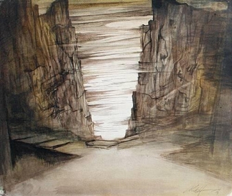 Stage set design for Gotterdammerung - Leslie Hurry