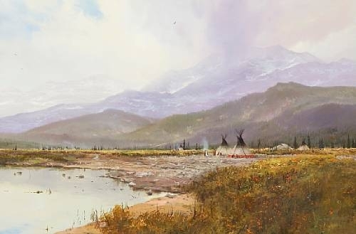 'Land of Many Waters' by Thomas Kinkade, 1984