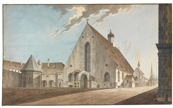 Das ehemalige Franziskanerkloster in München. - Giovanni Maria Quaglio