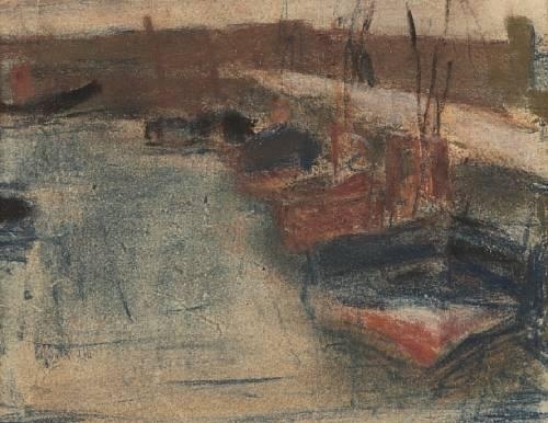 Arbroath Harbour by Joan Kathleen Hardy Eardley