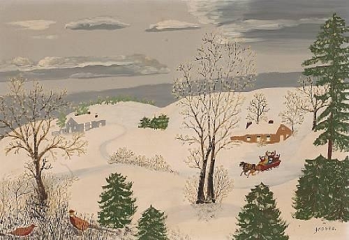 Sunday Morning by Grandma Moses, 1946