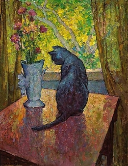 'Cat and Vase' - Mischa Askenazy