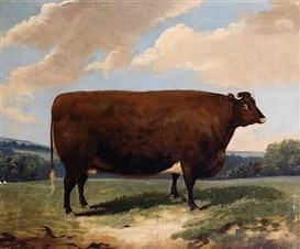 Art Reproductions Hereford Cow, 1859 by William Henry Davis (1833
