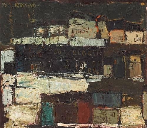 Houses on the Boulevard by Raimonds Staprans, 1956