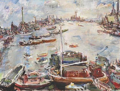 'London, Chelsea Reach' by Oskar Kokoschka, 1957