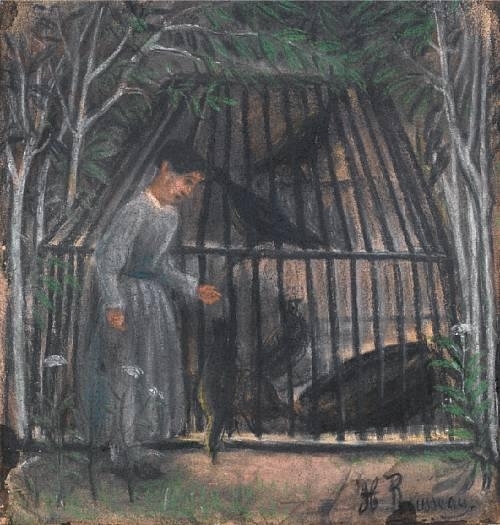 'Jeune fille à la Volière' by Henri Rousseau