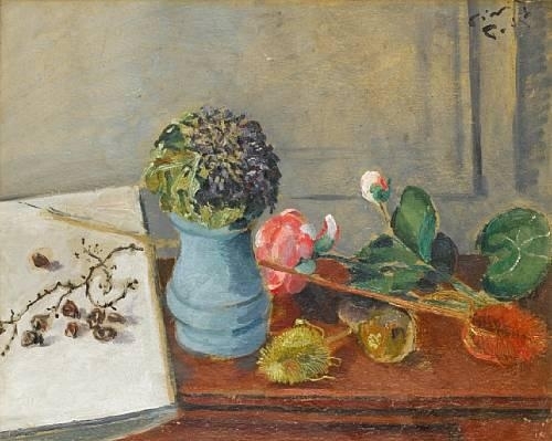 Natura morta con violette by Filippo de Pisis, 1925