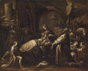 The Adoration of the Magi, grisaille - Isidoro Bianchi